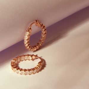 Aretes Ear Cuff Oro Blanco